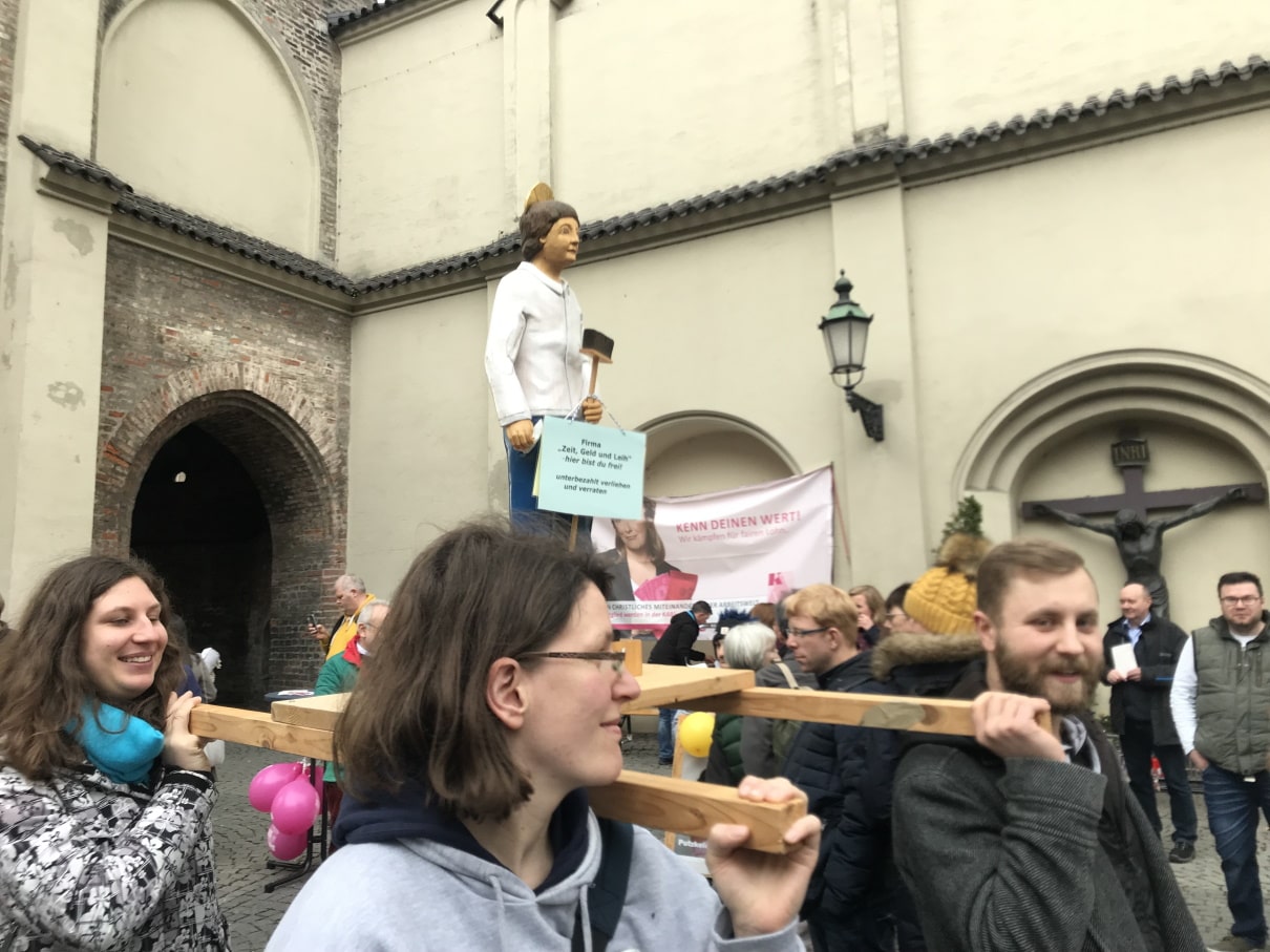 CAJ Heiliger Prekarius am KAB-Infostand am 29.02.2020