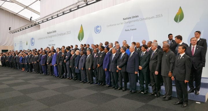 Klimaabkommen in Gefahr: Vertreter der Staaten am ersten Tag der Weltklimakonferenz 2015 in Paris. Foto: Presidencia de la República Mexicana