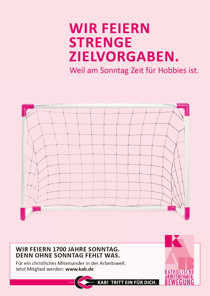 KAB-Plakat Wir feiern Zielvorgaben