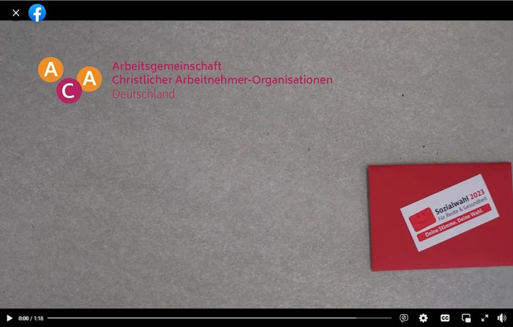 Video-Screenshot Auftakt ACA Sozialwahl Bayern 2023