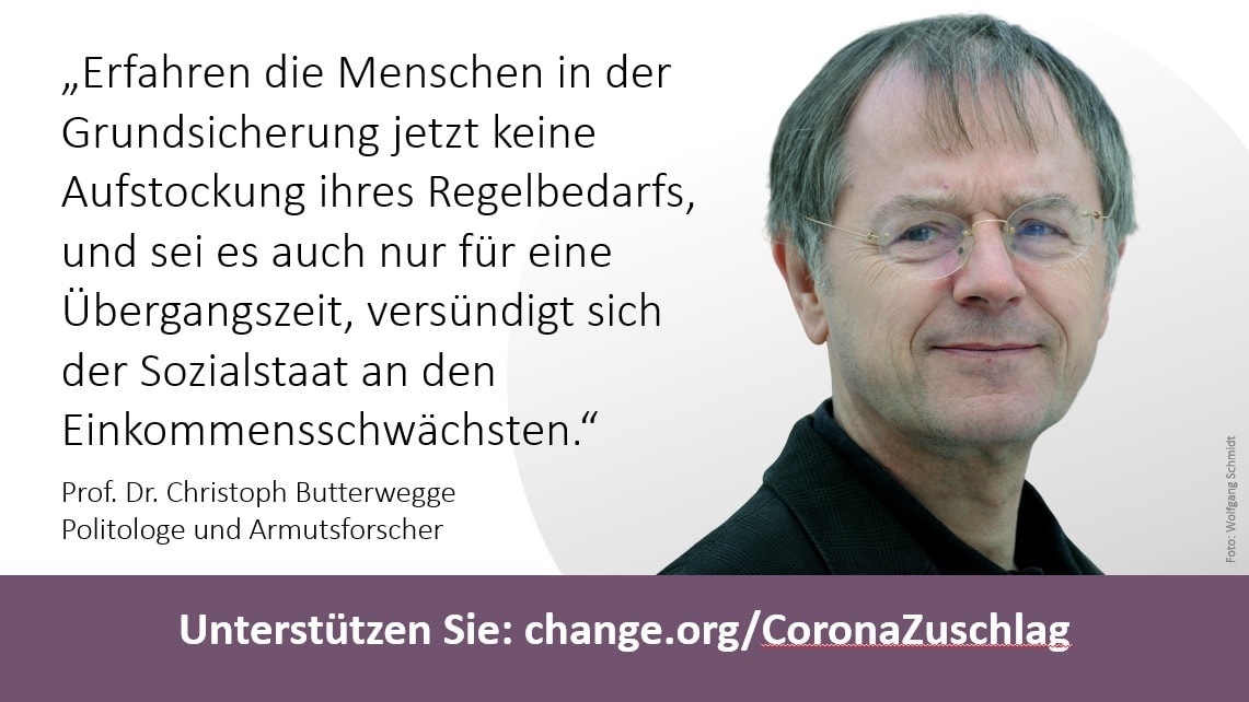 Statement Christoph Butterwegge Corona-Zuschlag