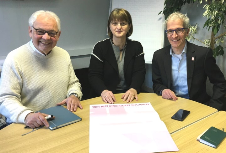 Vorstand der KAB Bayern: Franz Schollerer, Regina Soremba-Böxkes und Peter Ziegler.