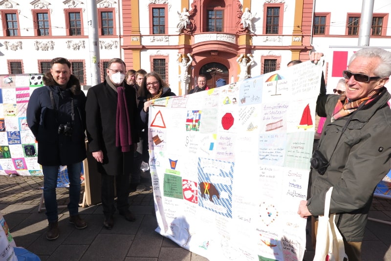 Johanna Astner, Erwin Jobst, Christian Ziegltrum mit Bodo Ramelow